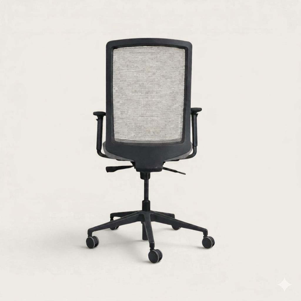 Bestuhl: S30 Task Chair in Grey Fabric With a Cream Mesh Back - Refurbished