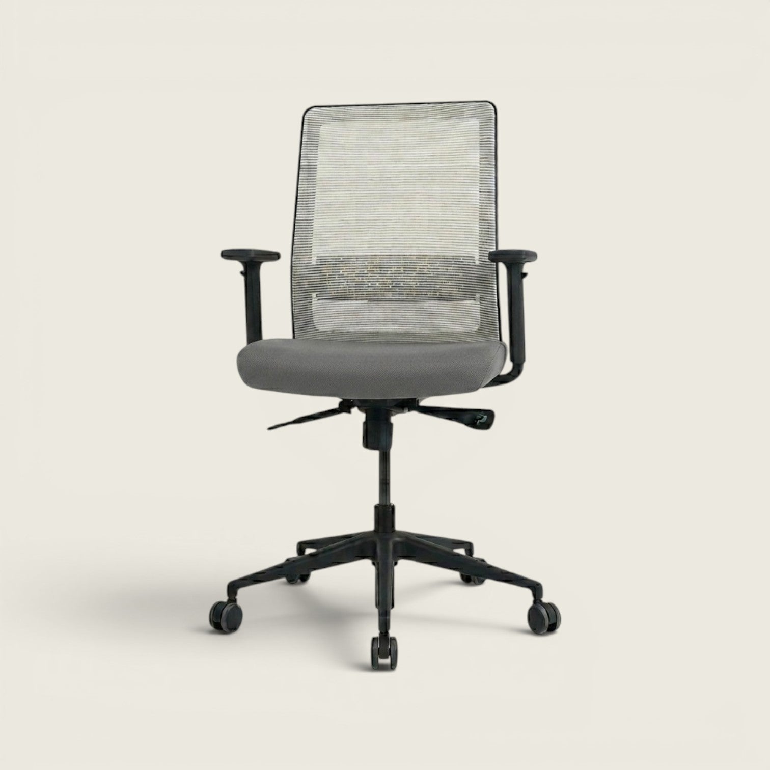 Bestuhl: S30 Task Chair in Grey Fabric With a Cream Mesh Back - Refurbished
