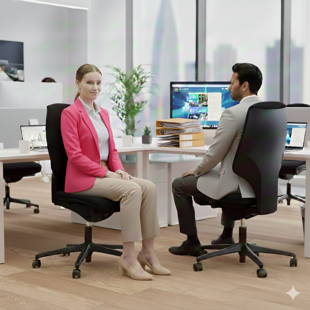 Giroflex: G64 in Black With No Arms - Refurbished