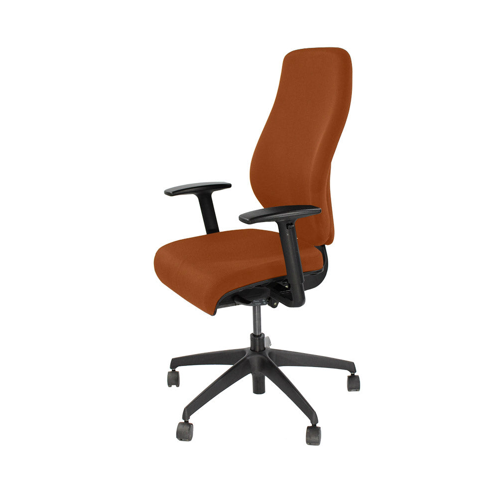 <tc>Boss Design</tc>: Sedia operativa Key - Nuova pelle marrone chiaro - Ristrutturata