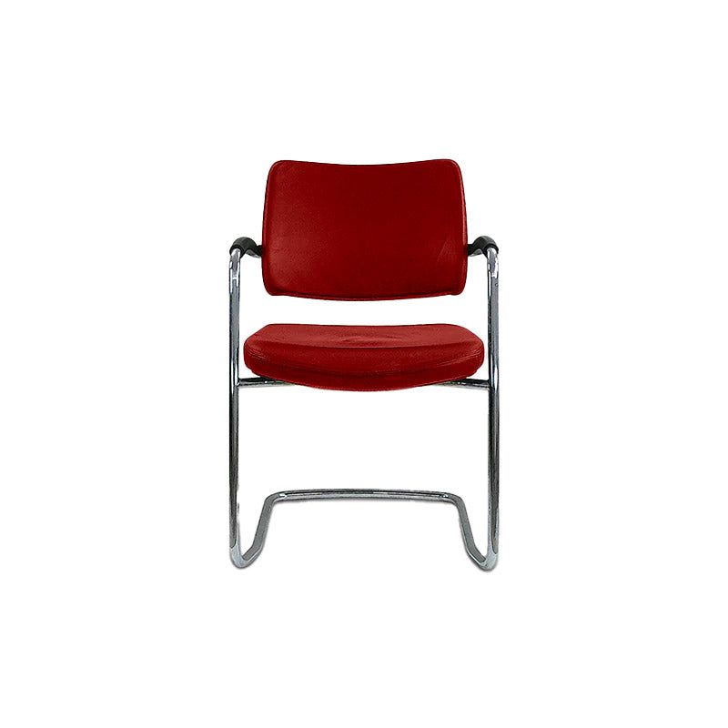 <tc>Boss Design</tc>: Sedia da riunione Pro Cantilever in tessuto rosso - Ricondizionata