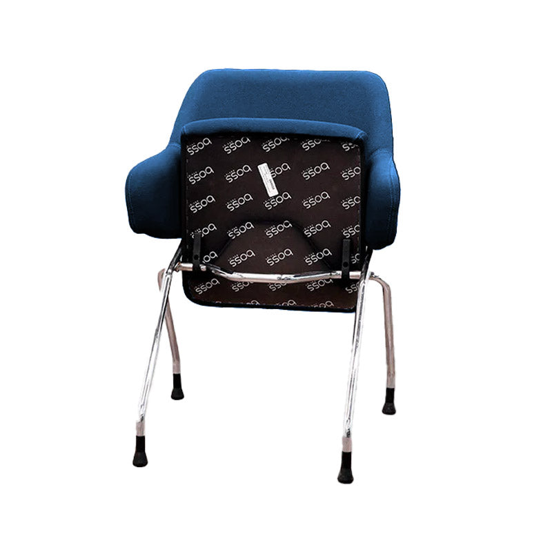 <tc>Boss Design</tc>: Sedia da riunione Skoot in tessuto blu - Ristrutturata