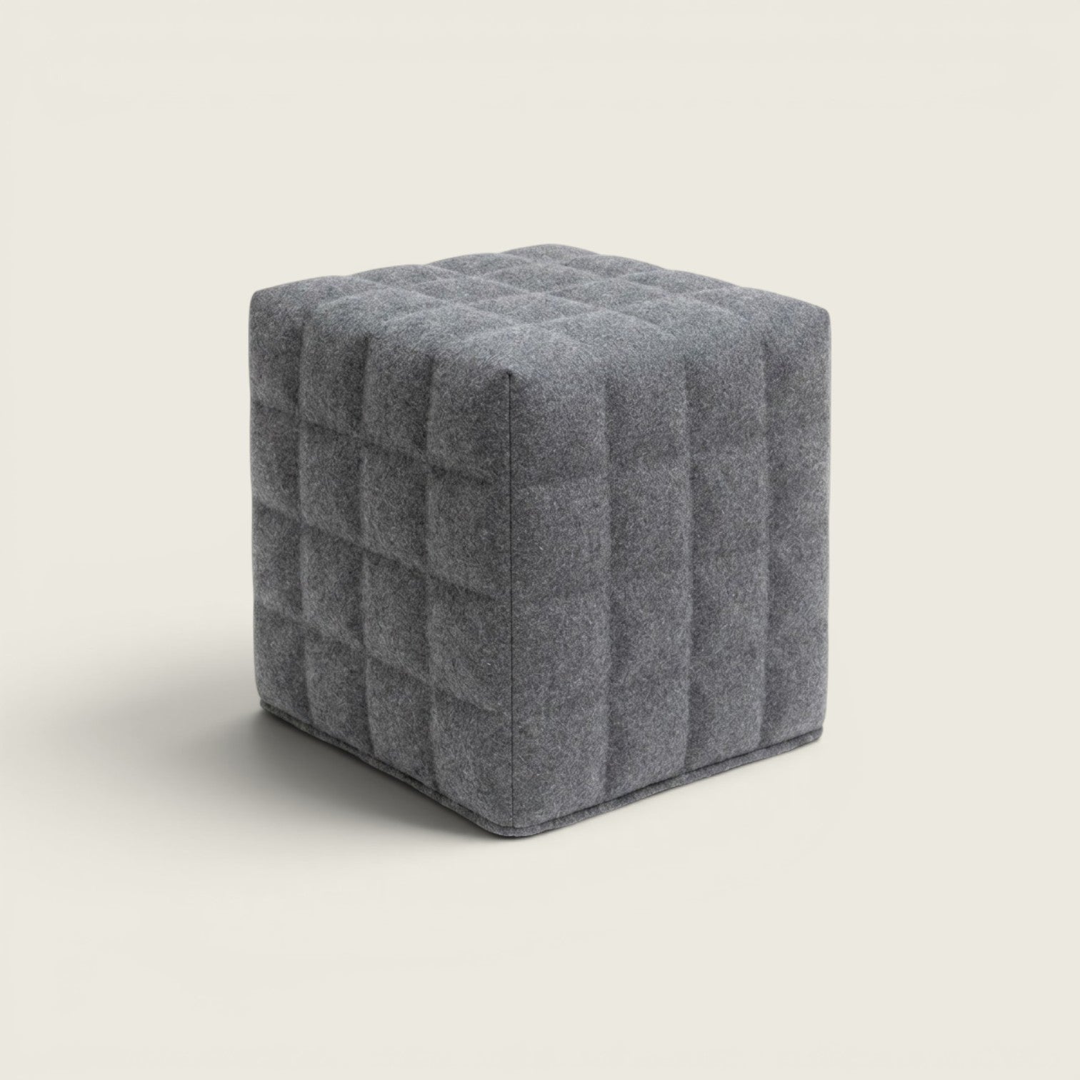 BuzziSpace: Sgabello Cube 3D Solo in Tessuto Grigio - Ristrutturato
