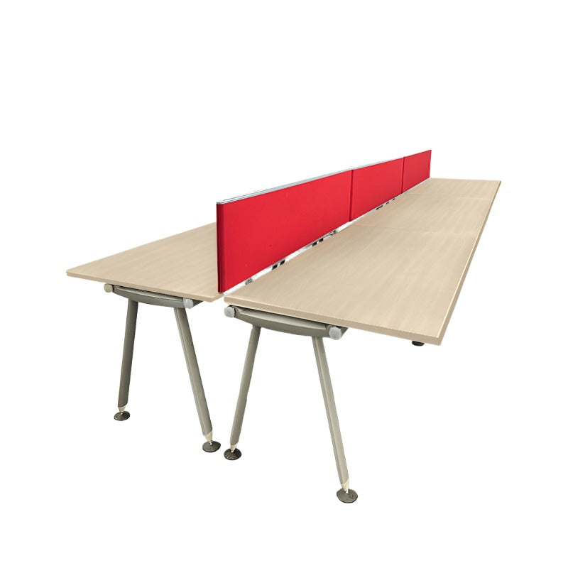 Herman Miller: Abak Oval Leg Bank of 6 Desks - Refurbished