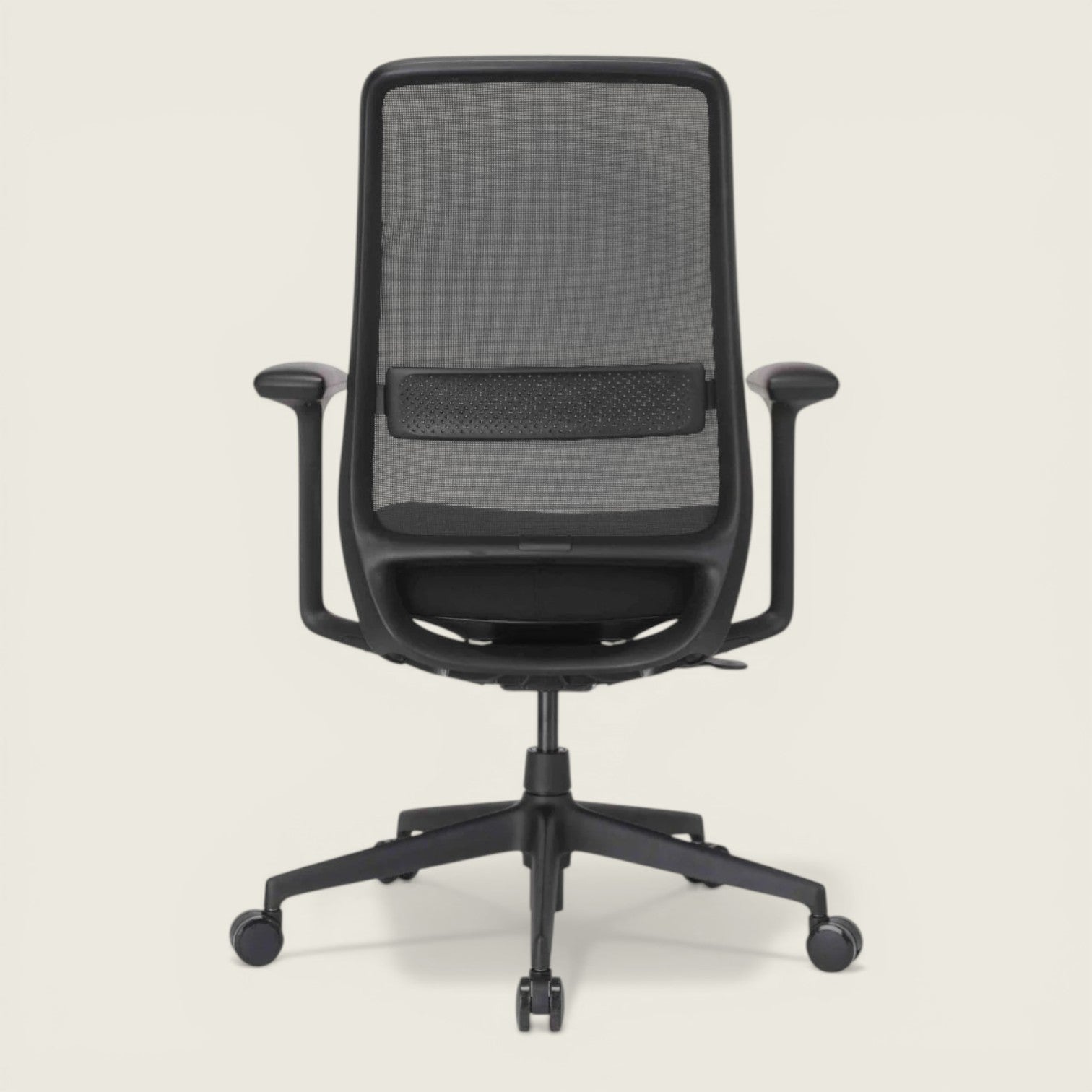 Global: sedia da back office Elipse Mesh in nero - Ristrutturata