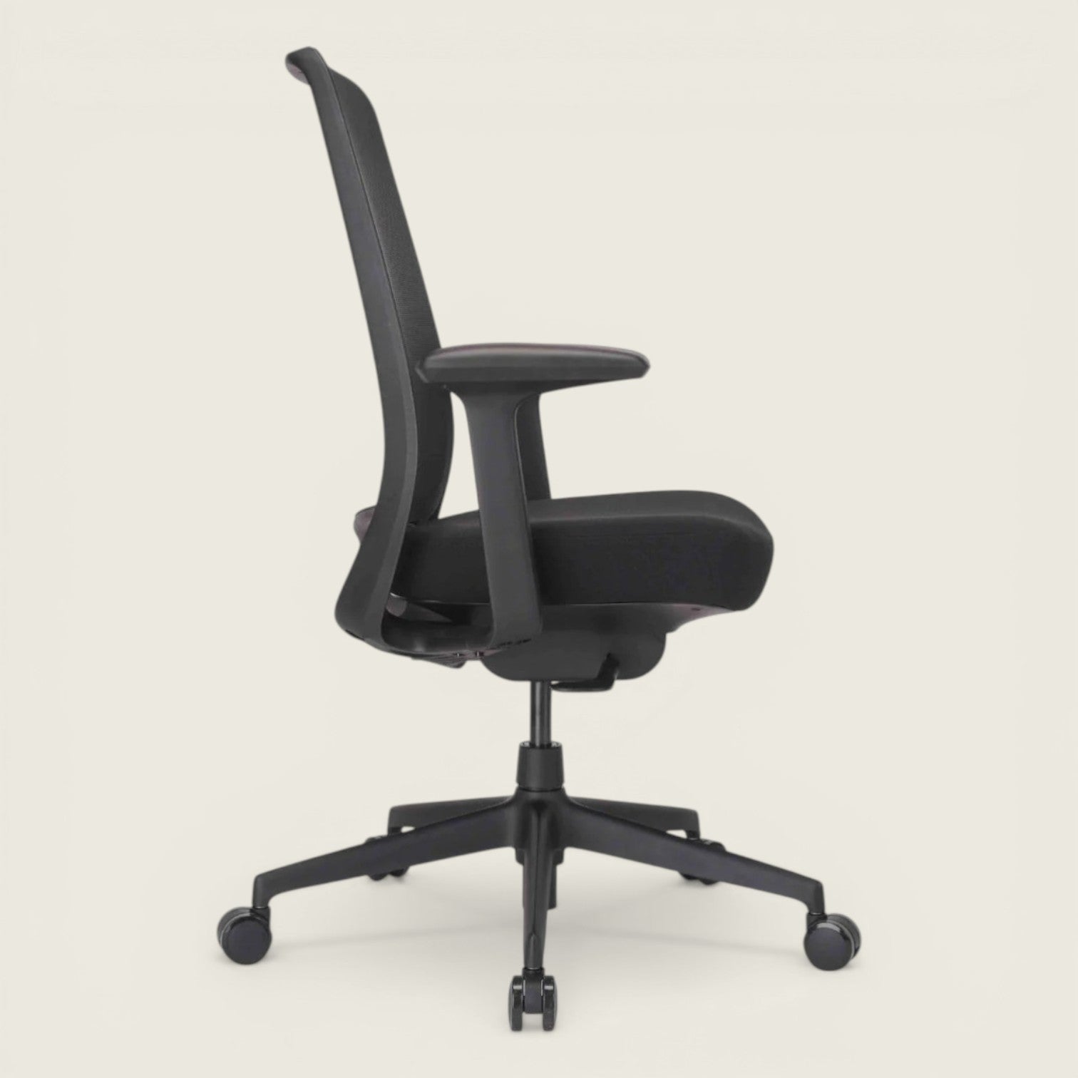 Global: sedia da back office Elipse Mesh in nero - Ristrutturata