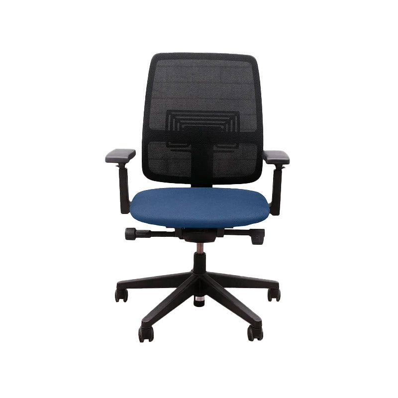 <tc>Haworth</tc>: Sedia da lavoro Lively in tessuto blu - Ricondizionata