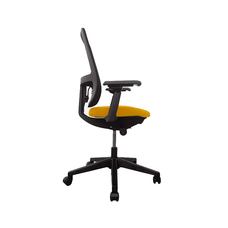 <tc>Haworth</tc>: Sedia da ufficio Lively in tessuto giallo - Ricondizionata