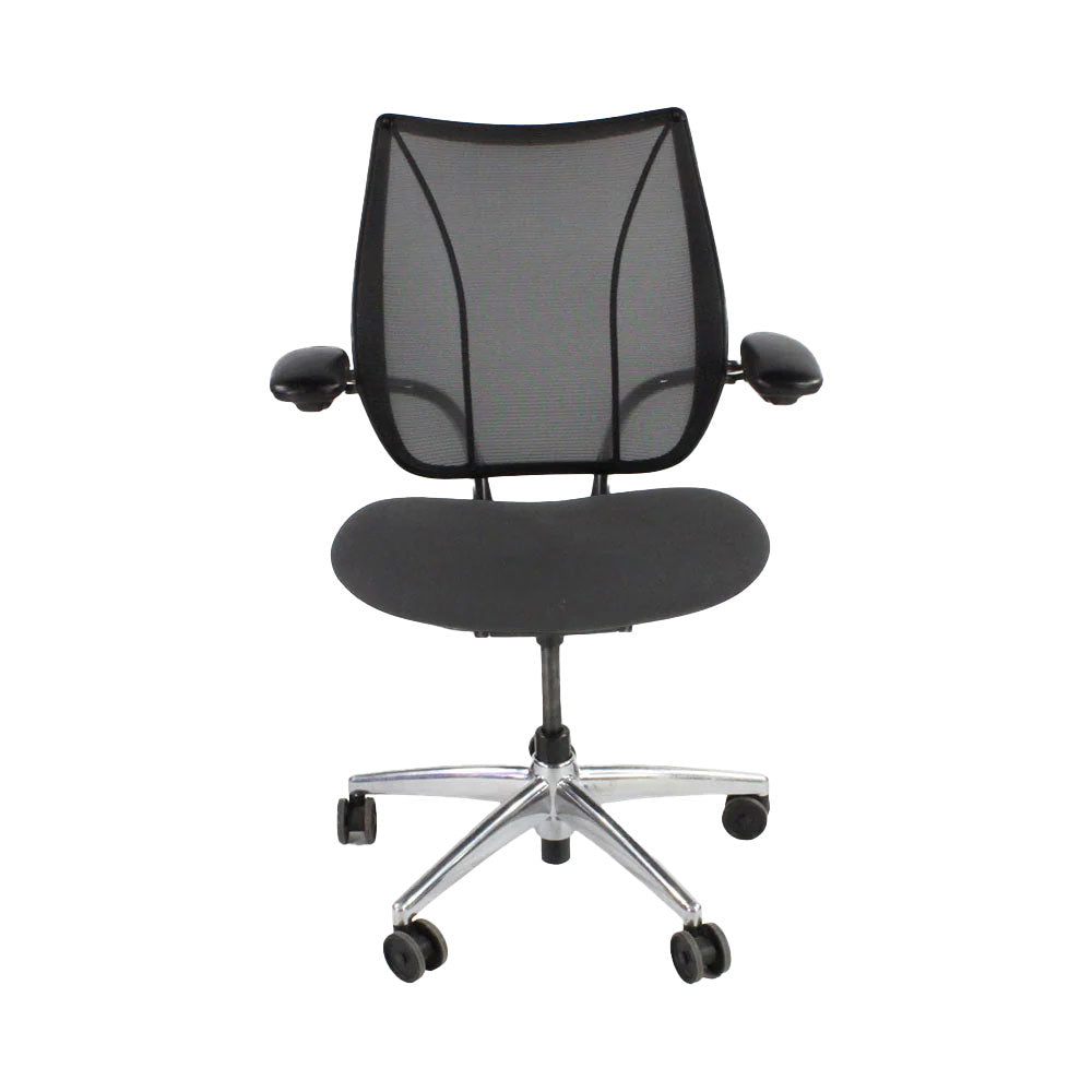<tc>Humanscale</tc>: <tc>Liberty</tc> Sedia operativa in tessuto grigio/struttura in alluminio - Ricondizionata