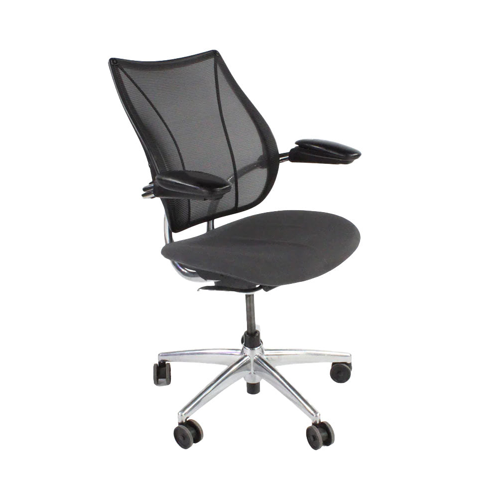 <tc>Humanscale</tc>: <tc>Liberty</tc> Sedia operativa in tessuto grigio/struttura in alluminio - Ricondizionata