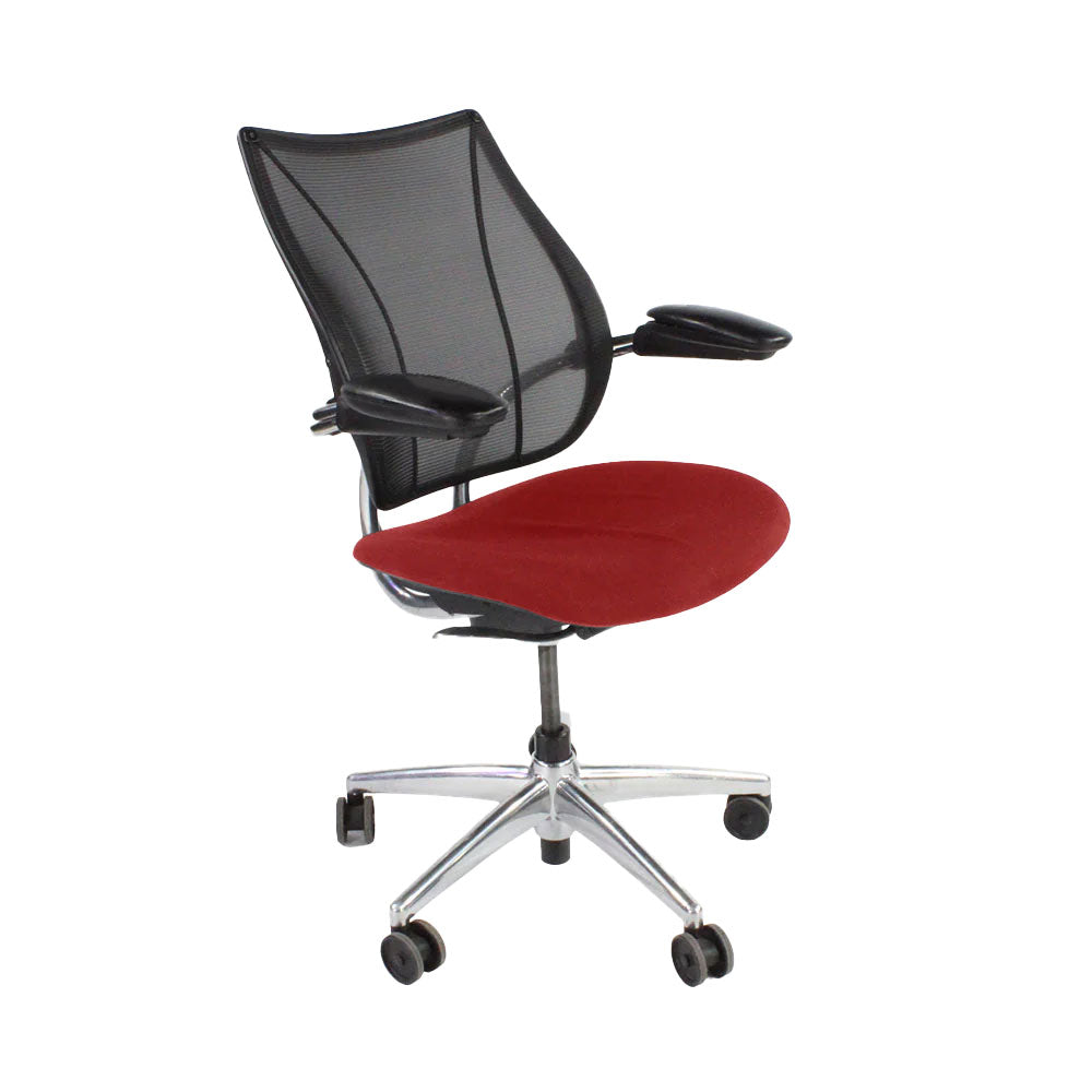 <tc>Humanscale</tc>: <tc>Liberty</tc> Sedia operativa in tessuto rosso/struttura in alluminio - Ricondizionata