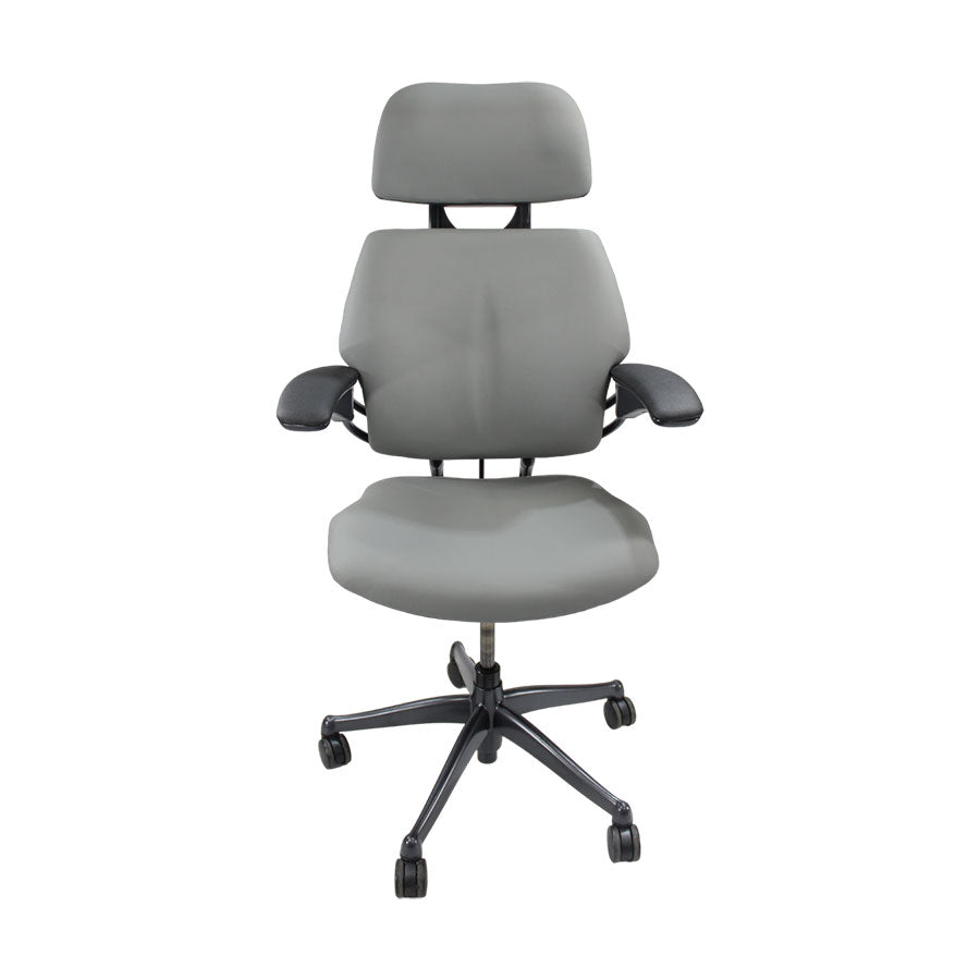 Humanscale: Freedom Headrest High Back Task Chair - Grey Leather - Refurbished