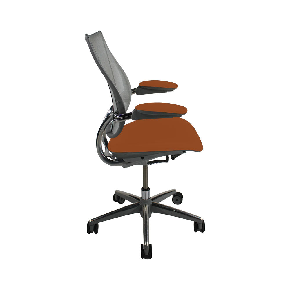 <tc>Humanscale</tc>: <tc>Liberty</tc> Sedia operativa in pelle marrone chiaro - Ricondizionata