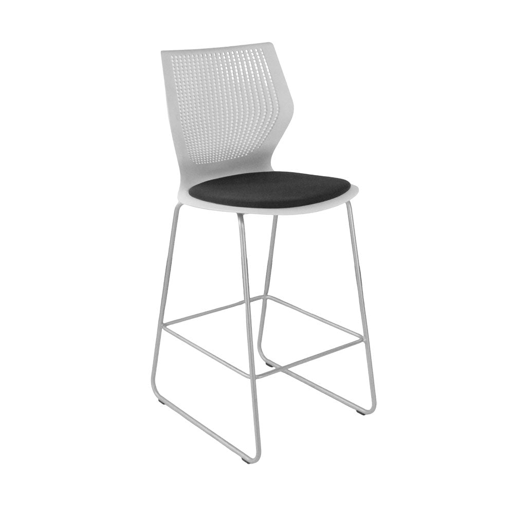 Knoll: Multigeneration Stool in Black Fabric - Refurbished
