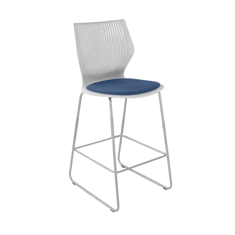 <tc>Knoll</tc>: <tc>Multigeneration</tc> Sgabello in tessuto blu - Ristrutturato