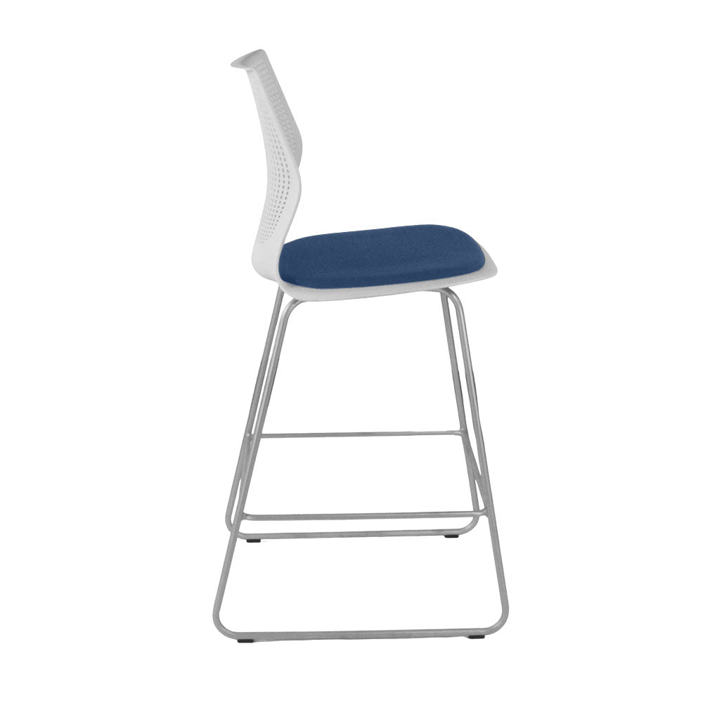 <tc>Knoll</tc>: <tc>Multigeneration</tc> Sgabello in tessuto blu - Ristrutturato