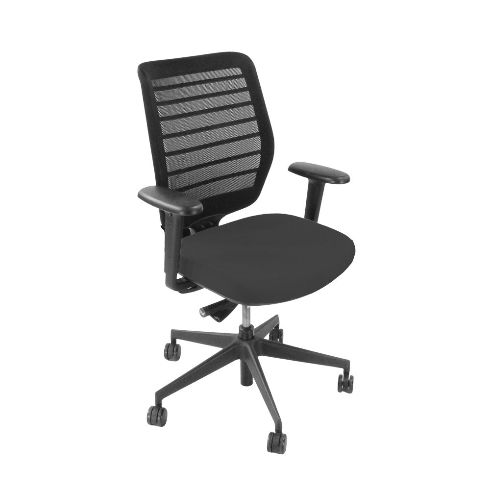 <tc>Senator</tc>: Sedia da ufficio Fuse Operator in tessuto grigio - Ricondizionata