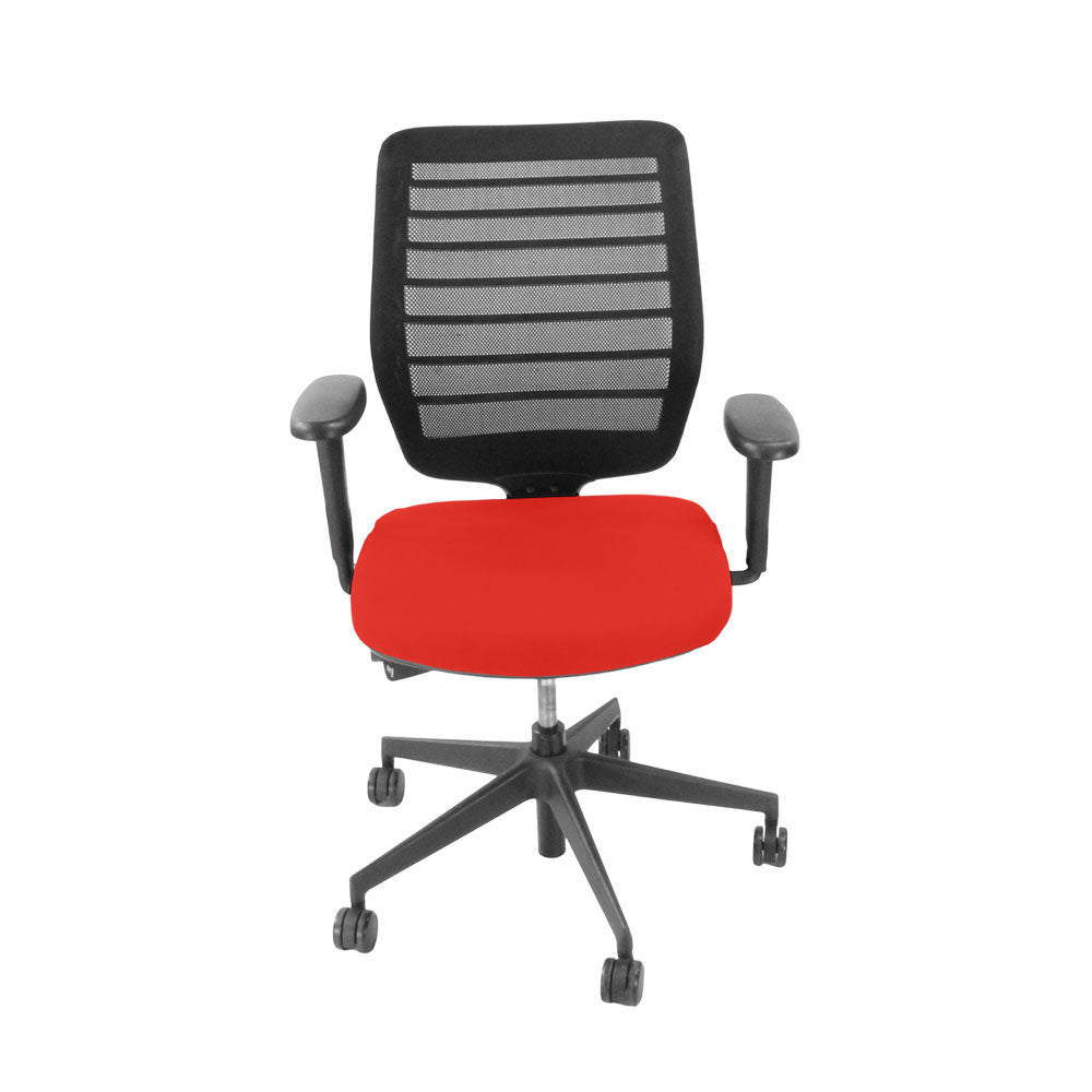 <tc>Senator</tc>: Sedia da ufficio Fuse Operator in tessuto rosso - Ricondizionata