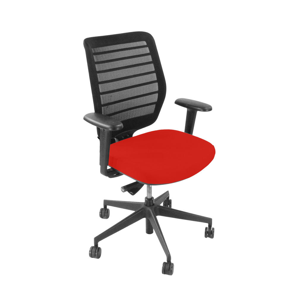 <tc>Senator</tc>: Sedia da ufficio Fuse Operator in tessuto rosso - Ricondizionata