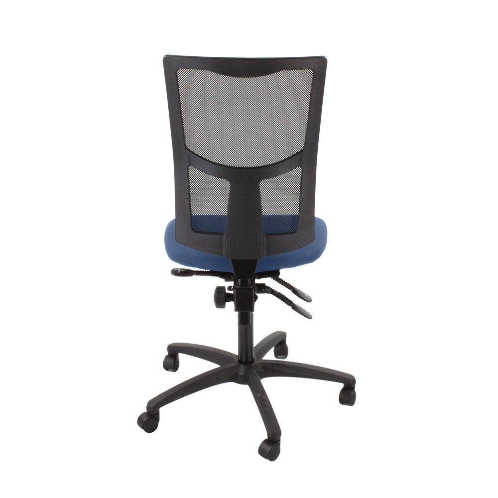 Saxen: Ergo 2 Task Chair Without Arms in Blue Fabric - Refurbished