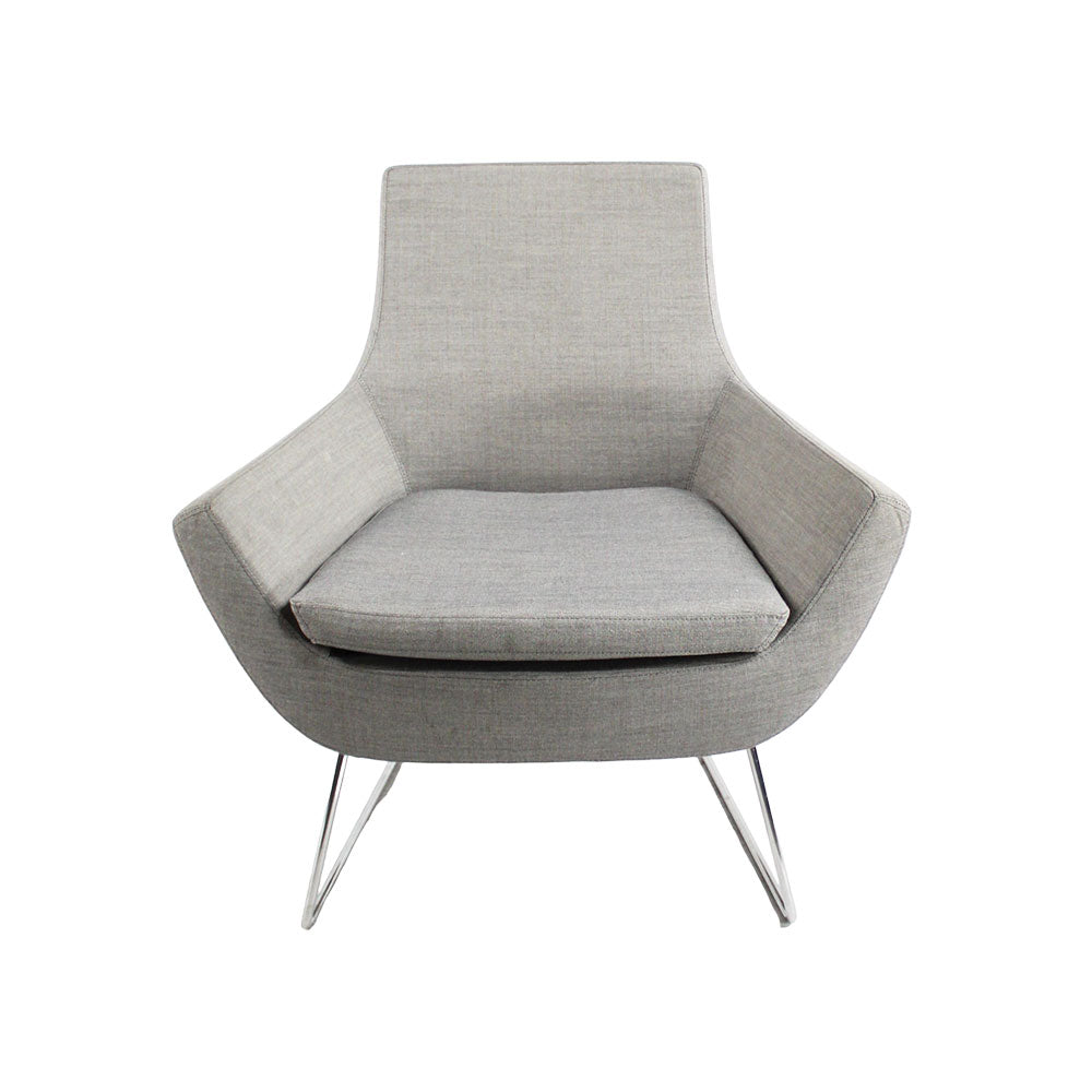 <tc>Swedese</tc>: Poltrona Happy Easy in tessuto grigio - Ricondizionata