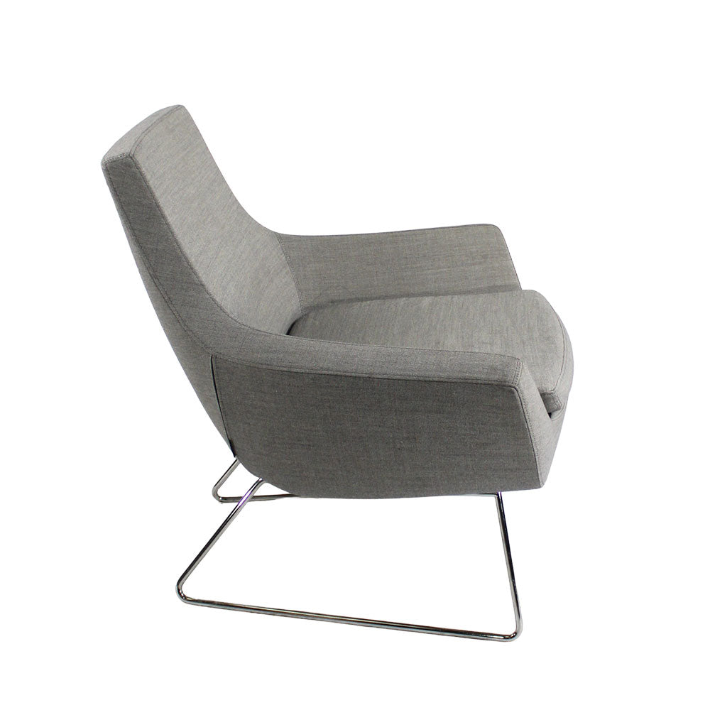 <tc>Swedese</tc>: Poltrona Happy Easy in tessuto grigio - Ricondizionata