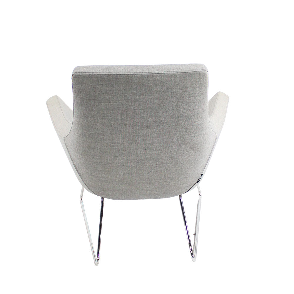 <tc>Swedese</tc>: Poltrona Happy Easy in tessuto grigio - Ricondizionata