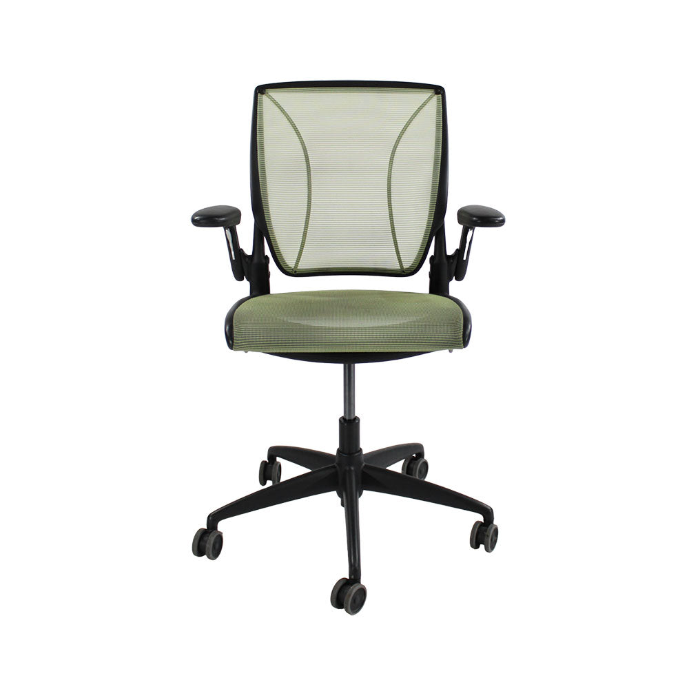 <tc>Humanscale</tc>: <tc>Diffrient World</tc> Sedia operativa in rete verde - Ricondizionata
