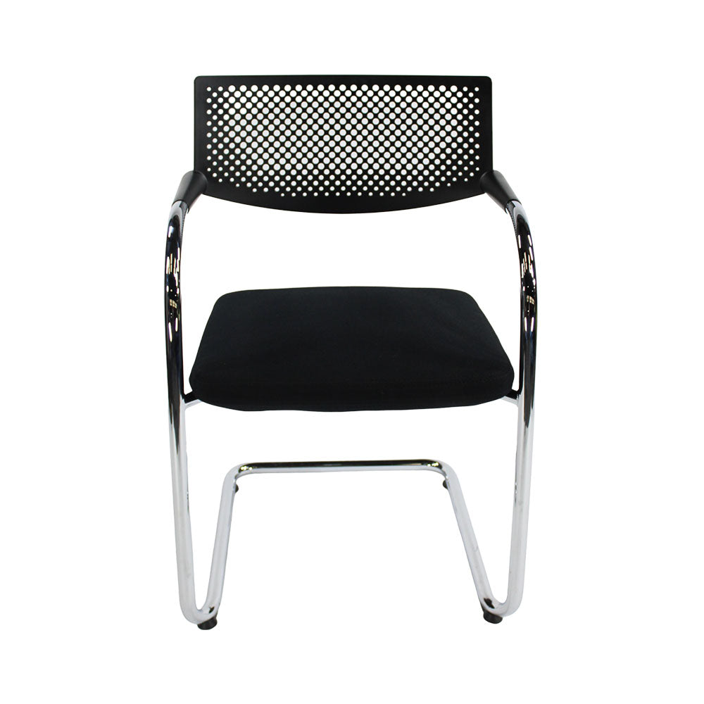 <tc>Vitra</tc>: <tc>VisaVis</tc> 2 sedie da riunione in tessuto nero - ricondizionate