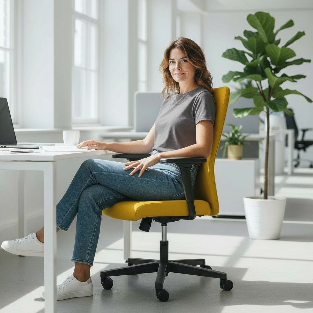 Konig Neurath: Jet One Yellow Task Chair - Refurbished