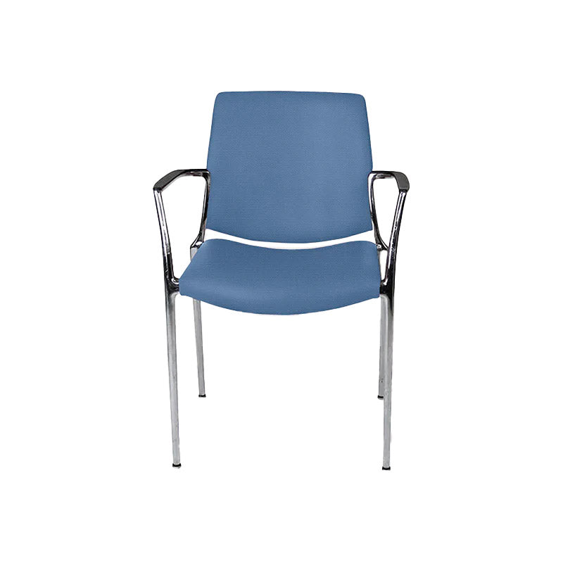 <tc>Kusch & Co</tc>: Sedia Capa 4200 in tessuto blu - Ristrutturata
