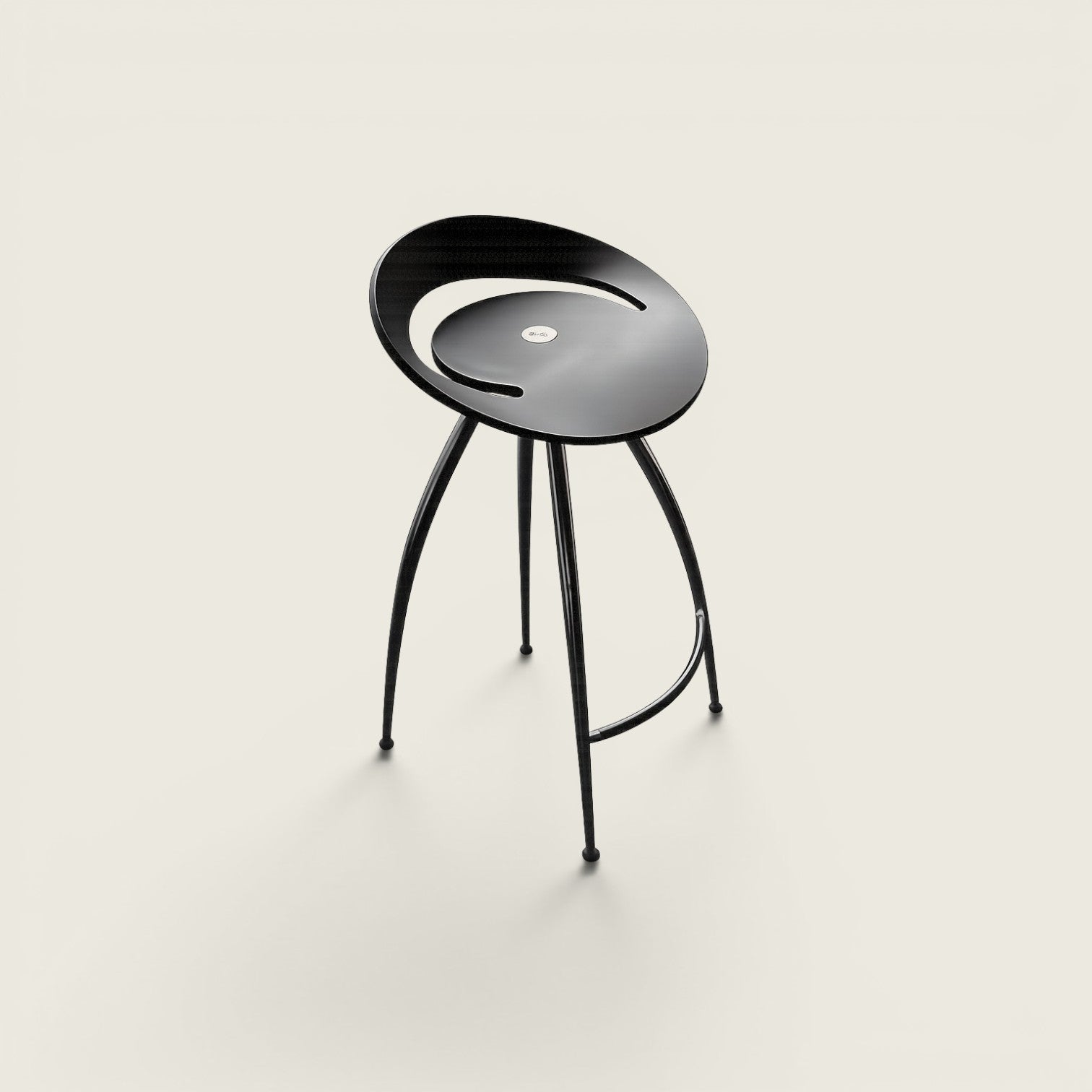 Lyra: Stool in a Black Metal Finish - Refurbished