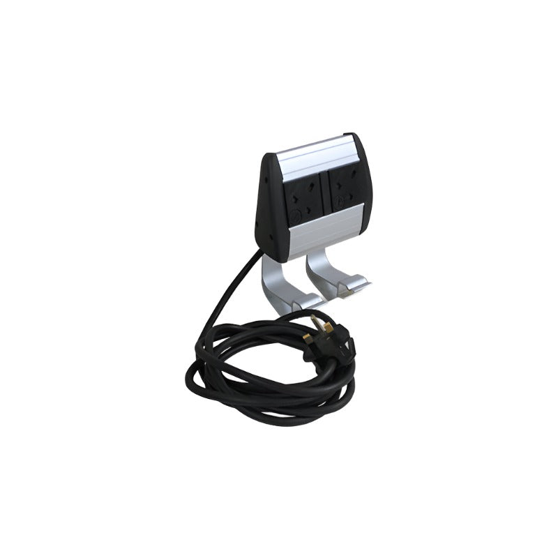 Saxen: Desk Power Module -2x UK Sockets - rinnovato
