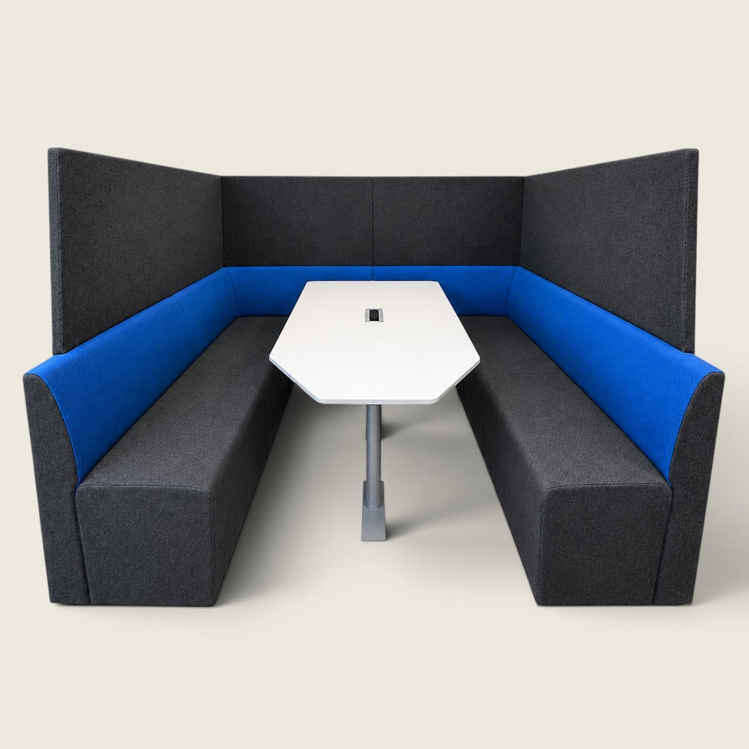 Orangebox: Away from Desk (AFTD) High-Back Booth in Grey and Blue - Refurbished