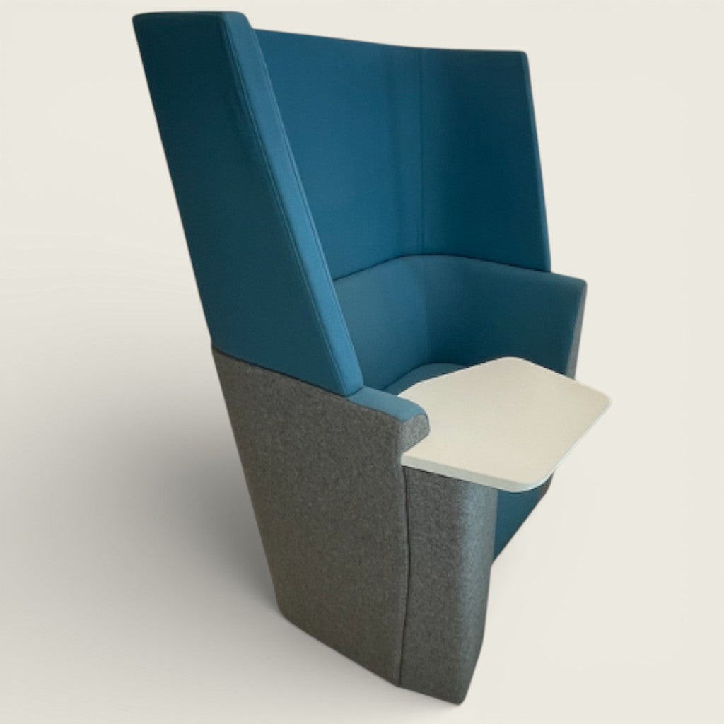 Orangebox: divano singolo con schienale alto verde acqua scuro e grigio Away From The Desk (AFTD): - Ristrutturato