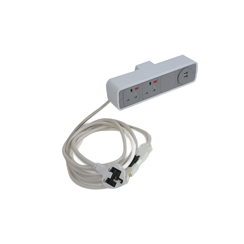 OE: Modulo di alimentazione Pulse Desk - 2x Regno Unito fusi fusi e porte di carica USB 2 TUF - ristrutturate