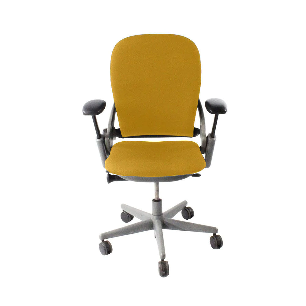 <tc>Steelcase</tc>: <tc>Leap V1</tc> Sedia da ufficio - Struttura grigia/Tessuto giallo - Ricondizionata