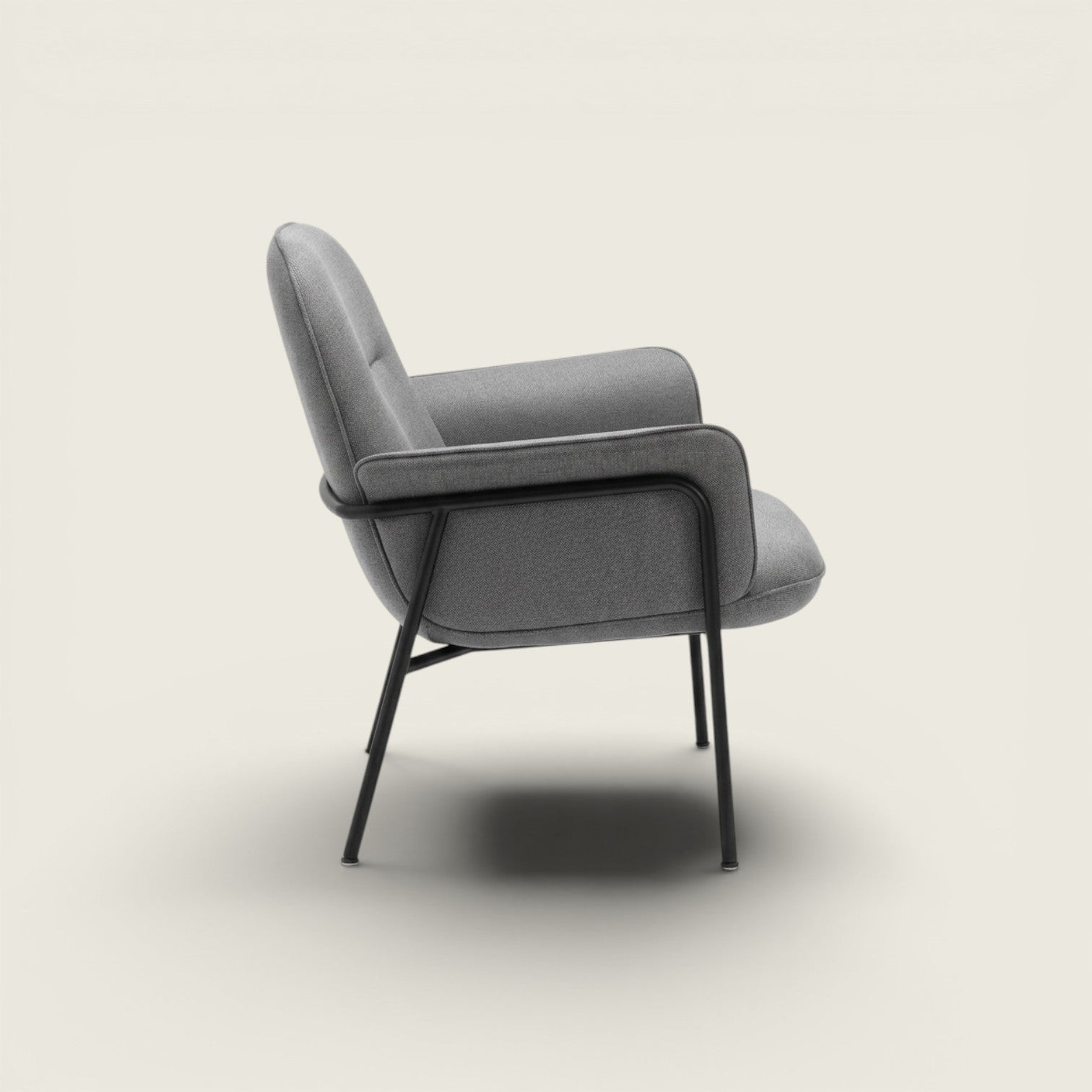 Saxen: Soft Visitors/Side Chair in Gray - Refurbished