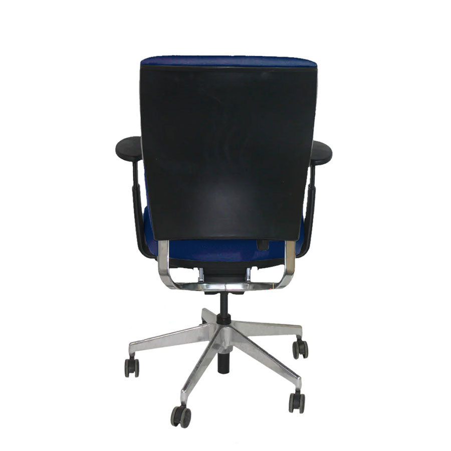 Senator: Enigma S21 Office Chair with Aluminium Frame in Blue Fabric - Refurbished