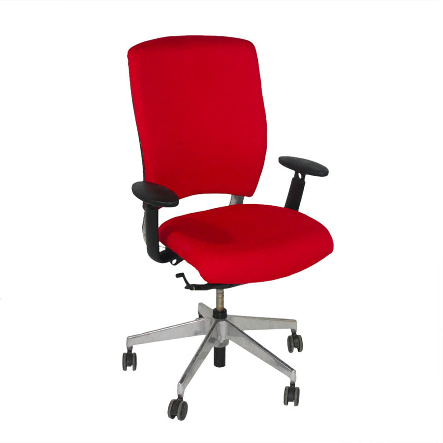 <tc>Senator</tc>: Sedia da ufficio Enigma S21 con struttura in alluminio e tessuto rosso - Ricondizionata