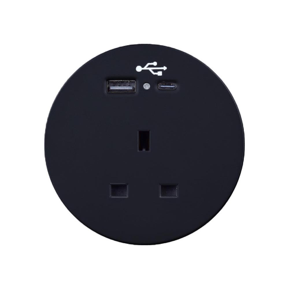 Modulo di potenza del duo ionico rotondo IN-DESK in nero