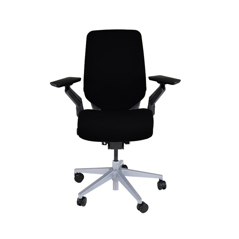 <tc>Steelcase</tc>: Sedia da ufficio ergonomica Gesture - Pelle nera - Ricondizionata