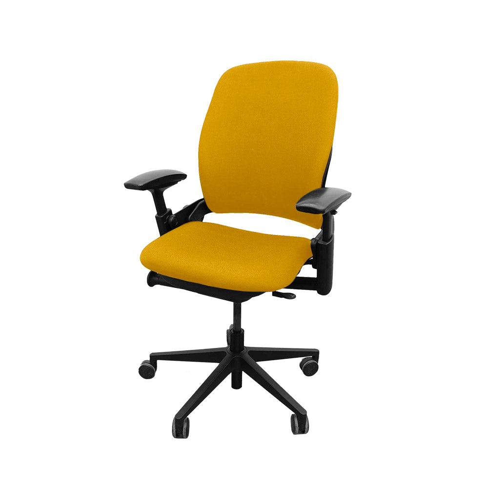 <tc>Steelcase</tc>: <tc>Leap V2</tc> Sedia da ufficio con braccioli regolabili in altezza - Tessuto giallo - Ricondizionata