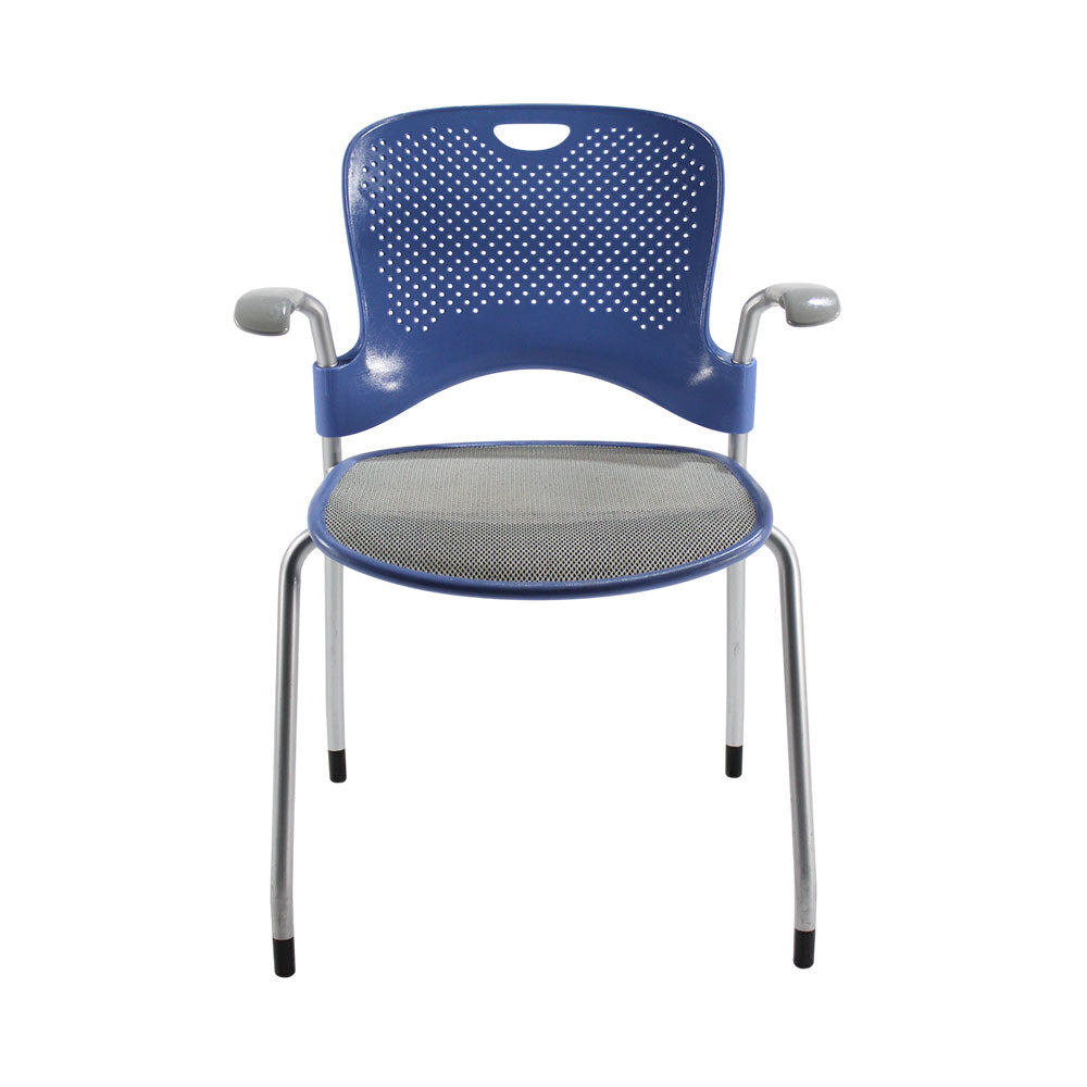 <tc>Herman Miller</tc>: Sedia Caper in rete blu/grigio - Ristrutturata