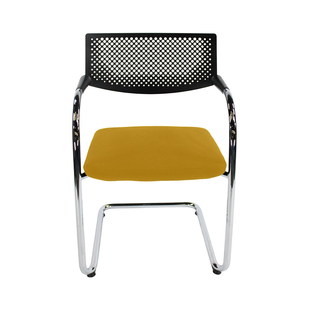 <tc>Vitra</tc>: <tc>VisaVis</tc> 2 sedie da riunione in tessuto giallo - ricondizionate