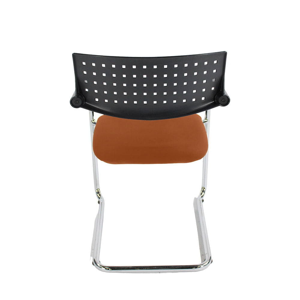 Vitra: VisaVis Meeting Chair in Tan Leather - Refurbished
