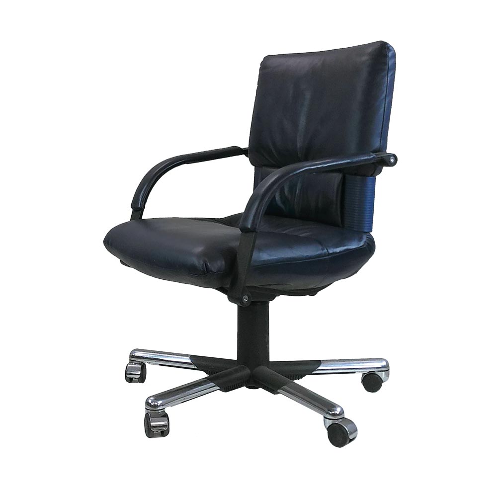 <tc>Vitra</tc>: Poltrona girevole direzionale Imago Bellini in pelle viola - Ricondizionata
