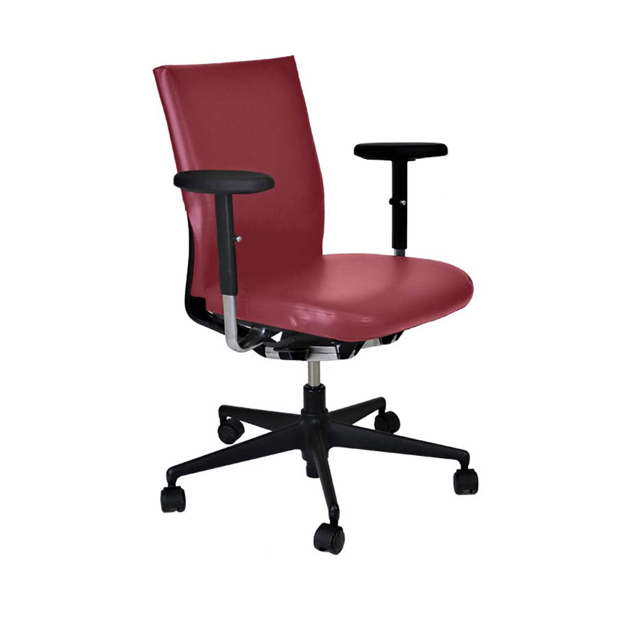 <tc>Vitra</tc>: <tc>Axess</tc> Sedia da ufficio in pelle bordeaux - Ricondizionata