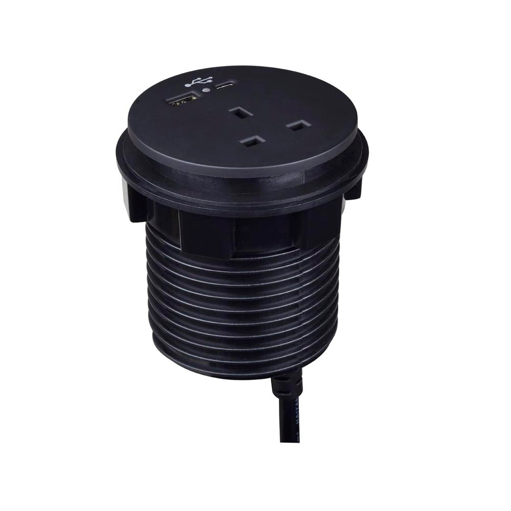 Modulo di potenza del duo ionico rotondo IN-DESK in nero