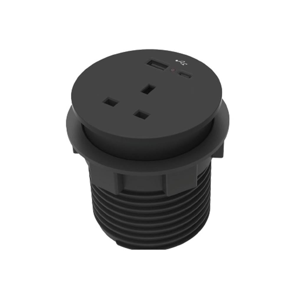 Modulo di potenza del duo ionico rotondo IN-DESK in nero